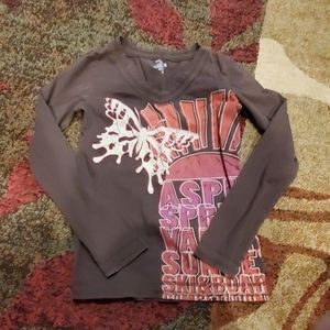 Old Navy, brown long sleeve tee, size XL
